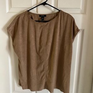 Alfani M Faux Suede Top
